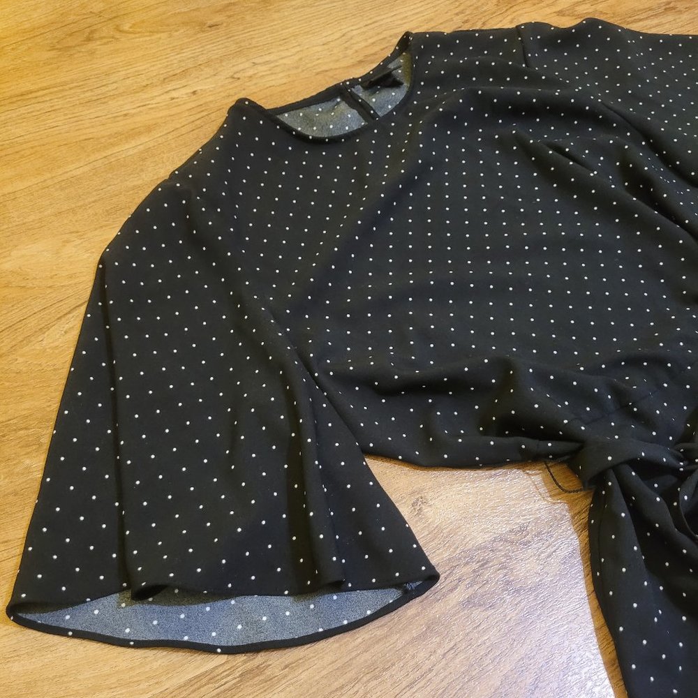 Who What Wear Black Dot Dress